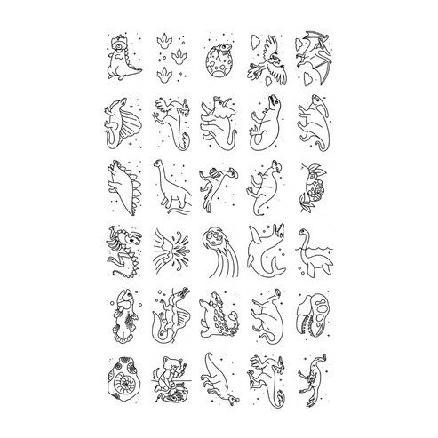 Kidywolf Refills for Kidydraw Mini Tablet | Galaxy & Dinosaurs