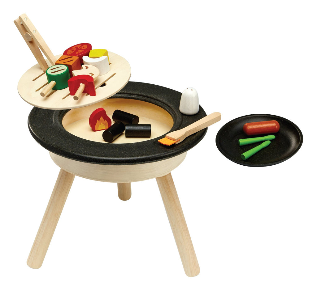 * Plantoys Wooden BBQ Playset