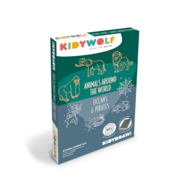 Kidywolf Refills for Kidydraw Mini Tablets | Animals Around the World - Oceans & Pirates