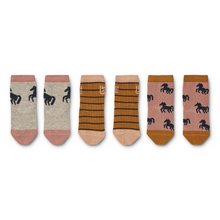 Liewood Silas Socks 3 Pack | Horses - Dark Rosetta Mix