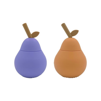 OYOY Living Pear Cup Drinking Cup Set 2 | Purple /apricot