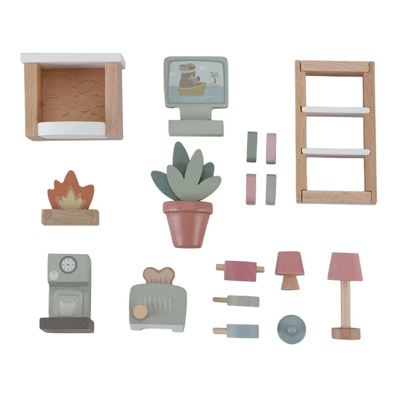 Little Dutch Doll House Play Set | Furniture 17-piece