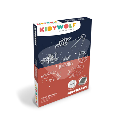 Kidywolf Refills for Kidydraw Mini Tablet | Galaxy & Dinosaurs
