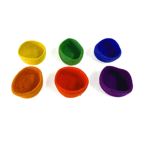 Bauspiel Mini Felt Bowls | Set 6 Rainbows