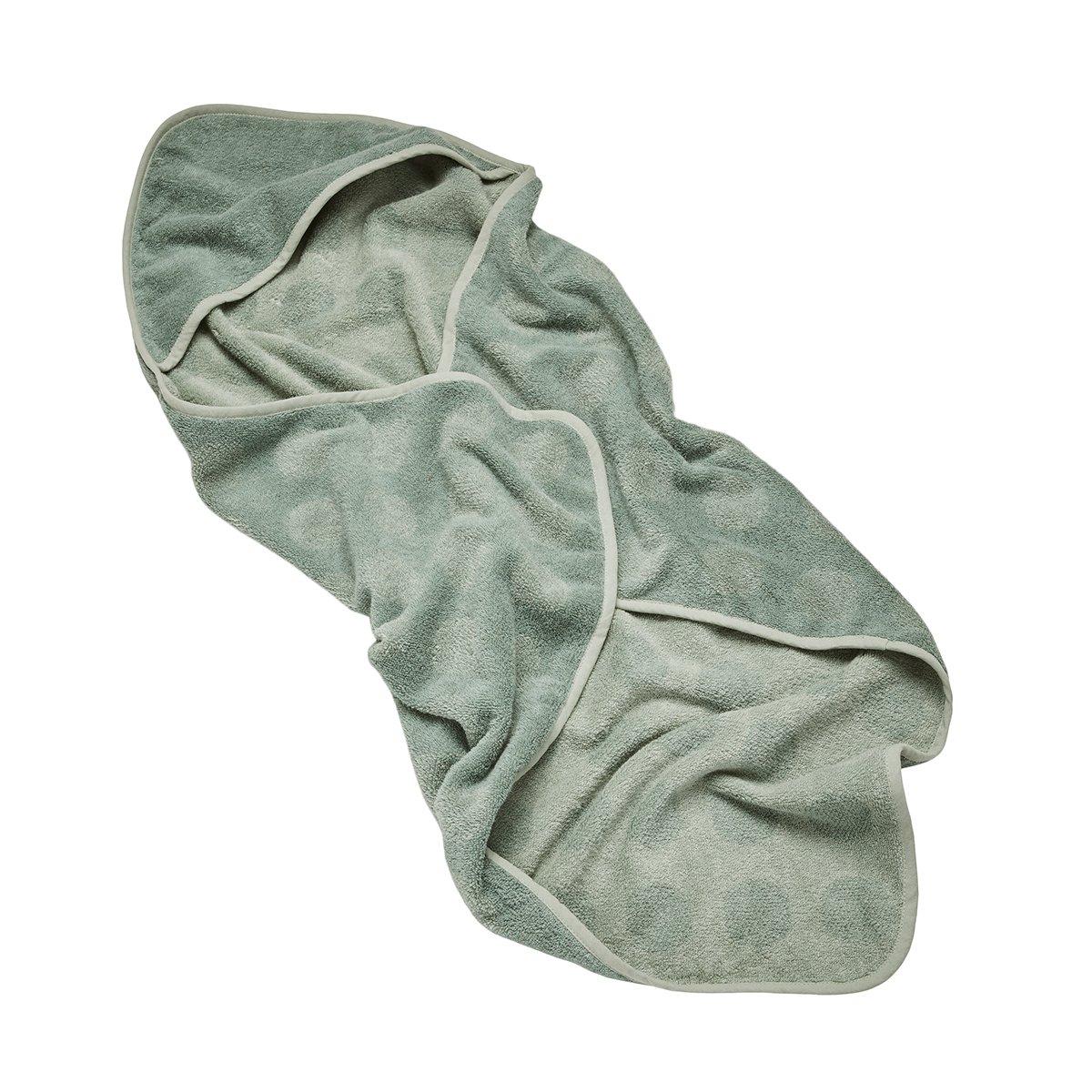 Leander Hoodie Bathcape Organic | Sage Green