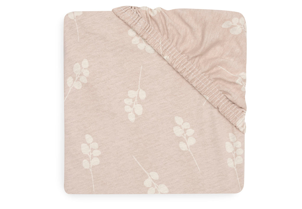 Jollein fitted sheet Jersey Crib 40/50x80/90cm | Twig Wild Rose