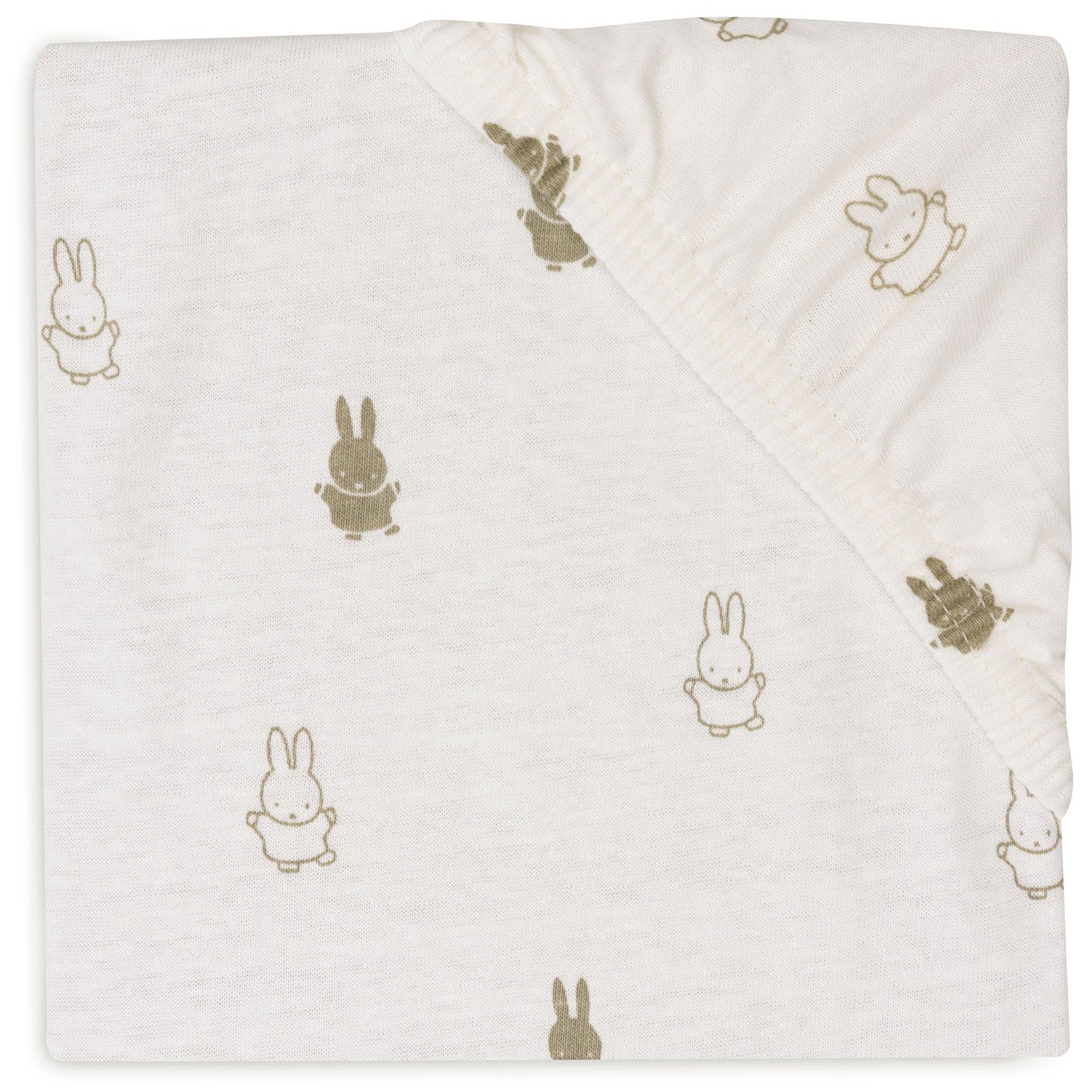 Jollein fitted sheet Jersey 40/50x80/90cm Happy Miffy | Olive Green