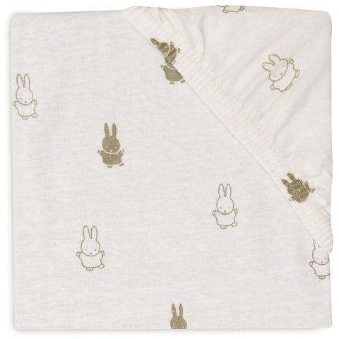 Jollein fitted sheet Jersey 40/50x80/90cm Happy Miffy | Olive Green