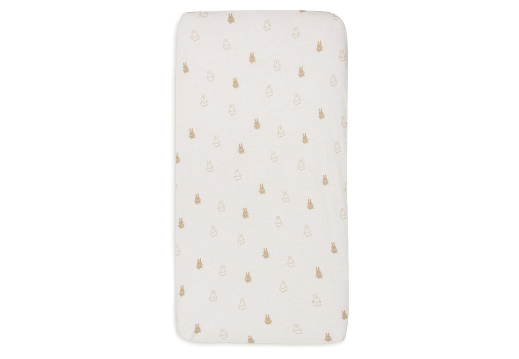 Jollein fitted sheet Jersey 40/50x80/90cm Happy Miffy | Nougat