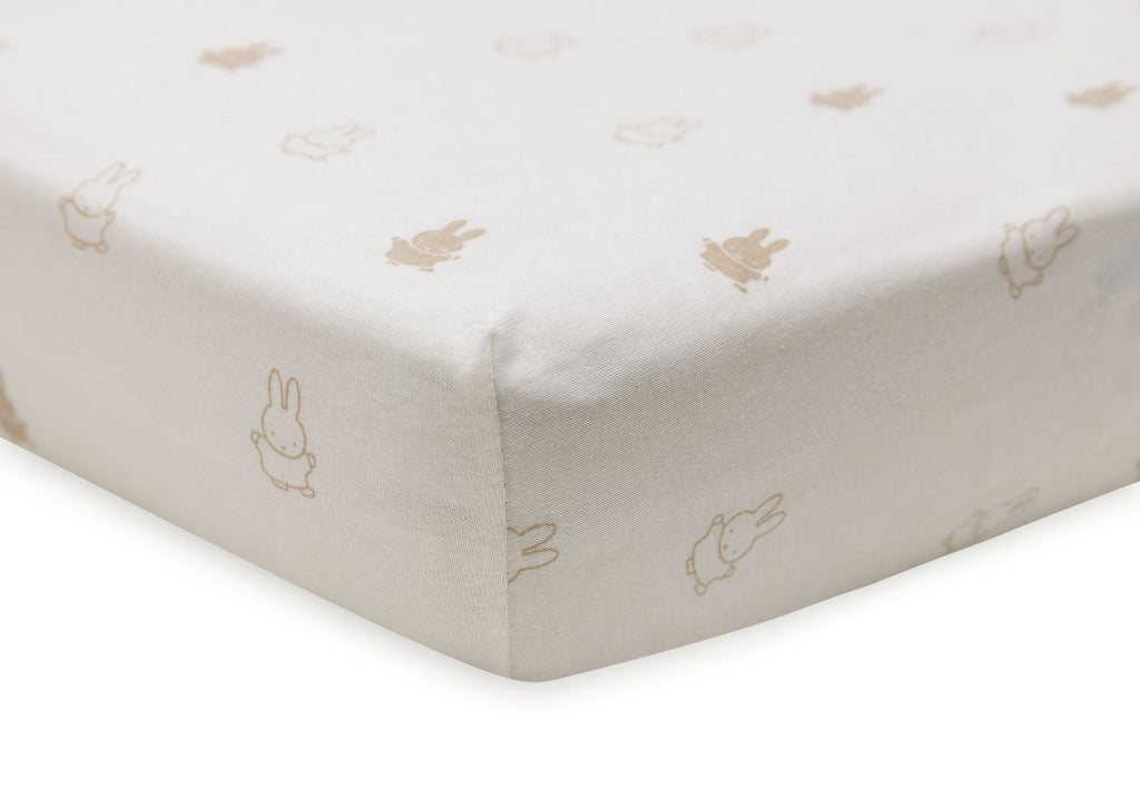 Jollein fitted sheet Jersey 40/50x80/90cm Happy Miffy | Nougat