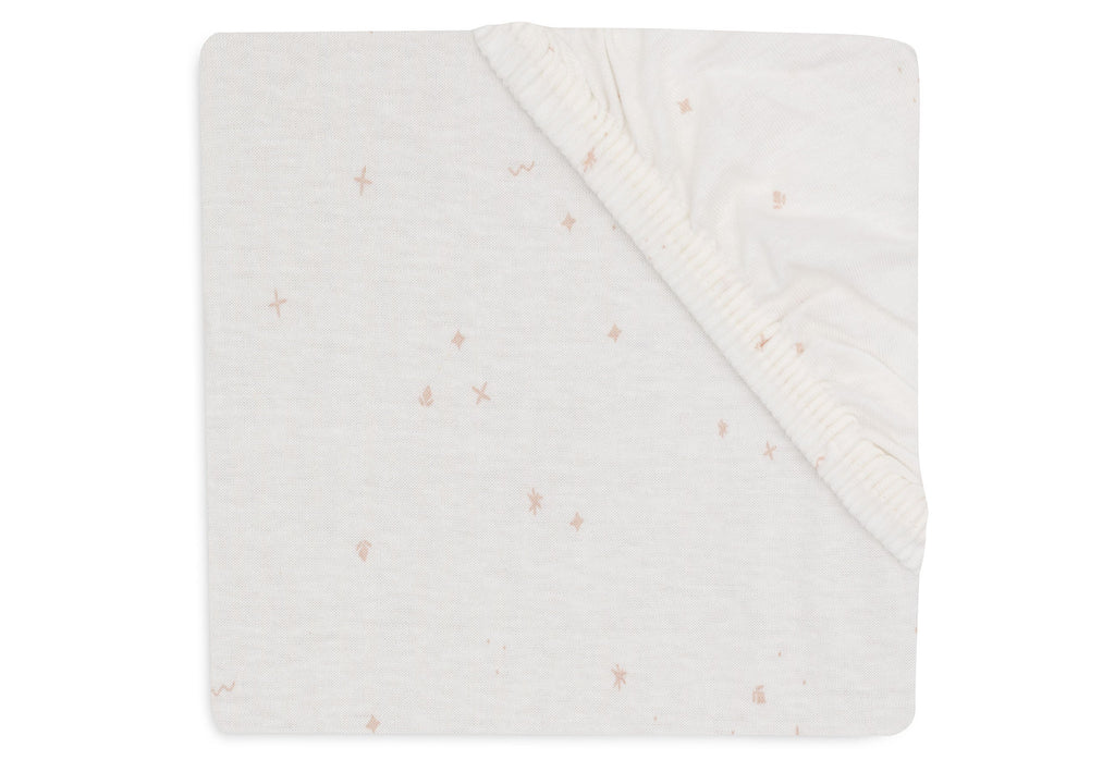 Jollein Fitted Sheet Jersey 40/50x80/90cm Twinkling Wild Rose