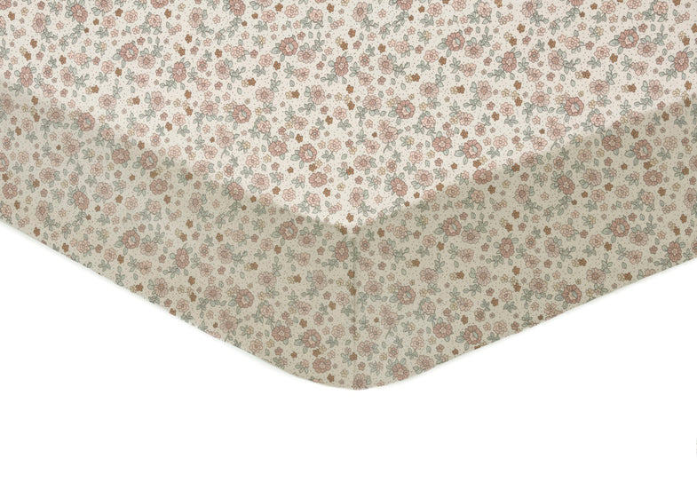 Jollein fitted sheet Jersey 60x120cm | Retro Flowers