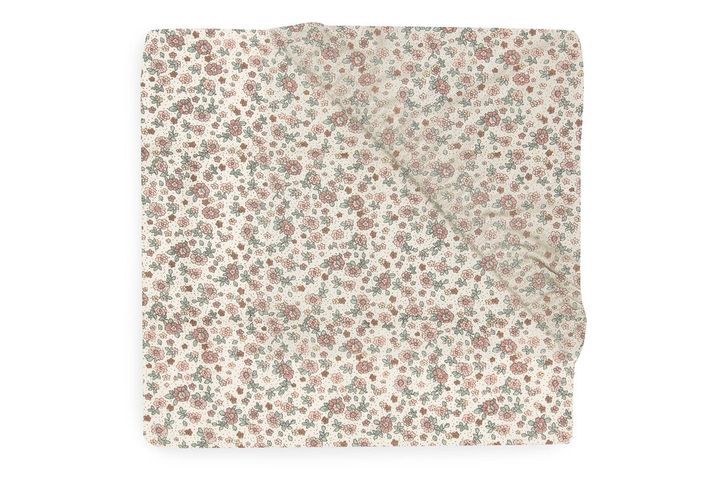 Jollein fitted sheet Jersey 60x120cm | Retro Flowers