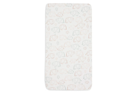 Jollein Jersey Fitted Sheet 60x120cm | Elephant Tales