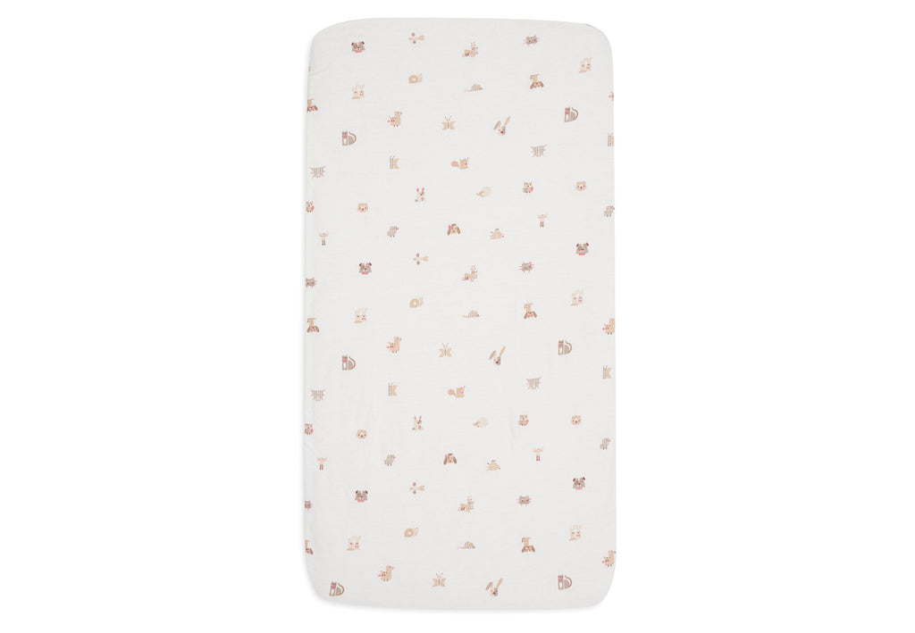 Jollein Jersey Fitted Sheet 60x120cm | Animal Friends