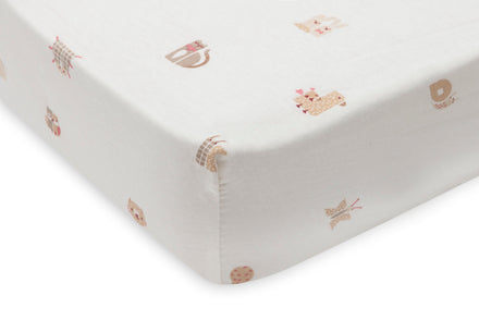 Jollein Jersey Fitted Sheet 60x120cm | Animal Friends