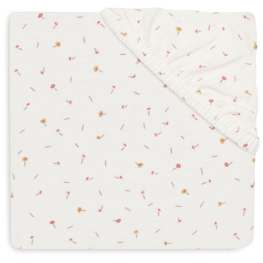 Jollein Fitted Sheet Jersey 60x120cm Pretty Picnic Flower Drops