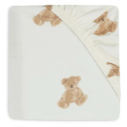 Jollein Fitted Sheet Jersey 70/75x140/150cm Teddy Bear