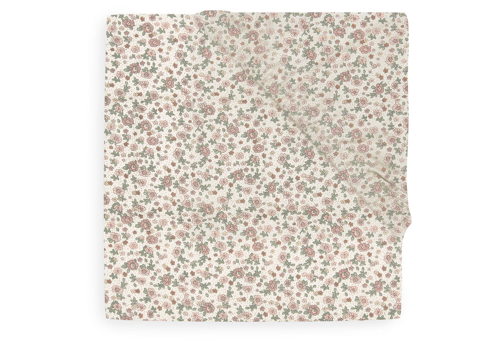 Jollein fitted sheet Jersey 70x140cm | Retro Flowers