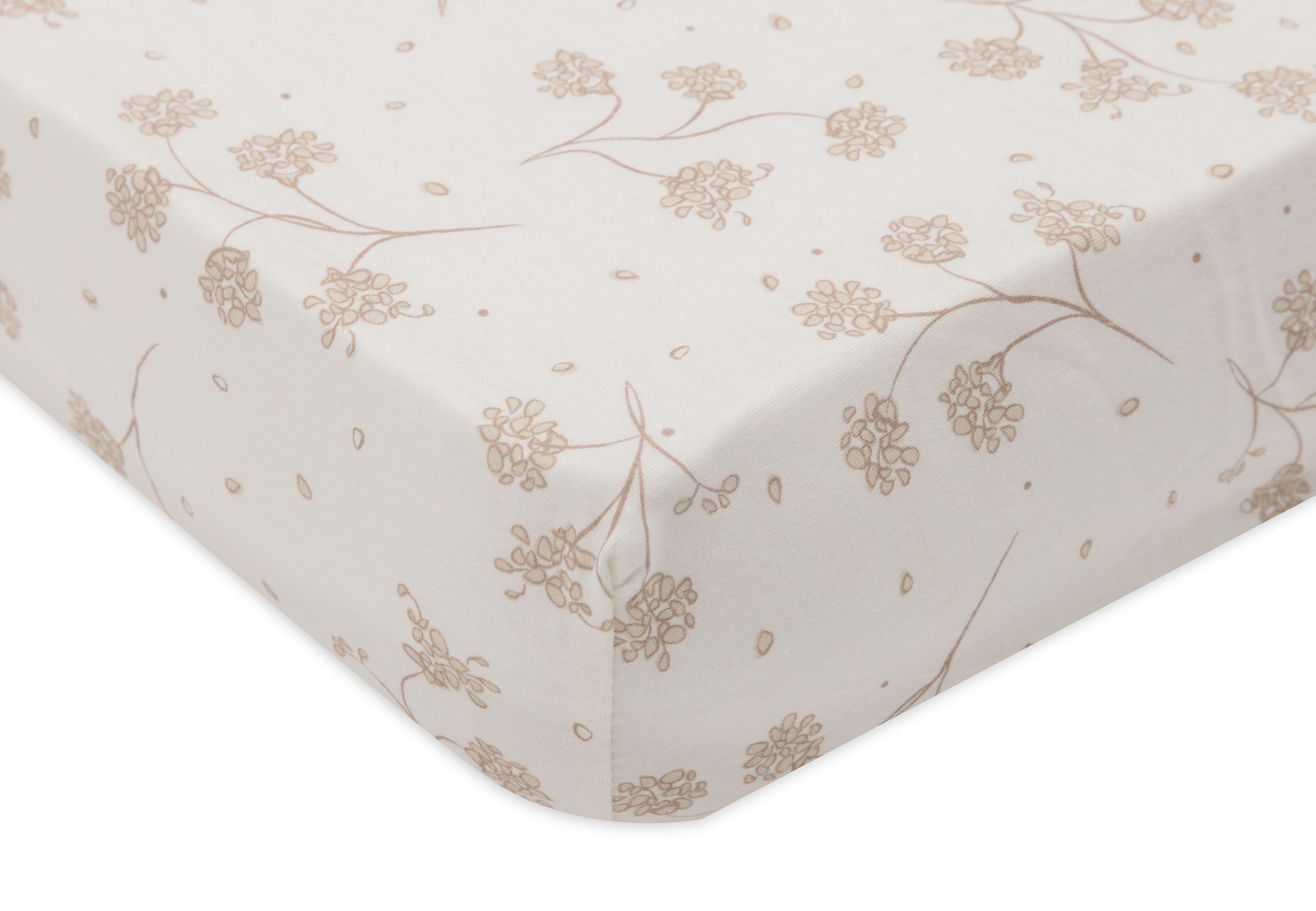 Jollein Jersey Fitted Sheet 70/75x140/150cm | Leafy Dreams