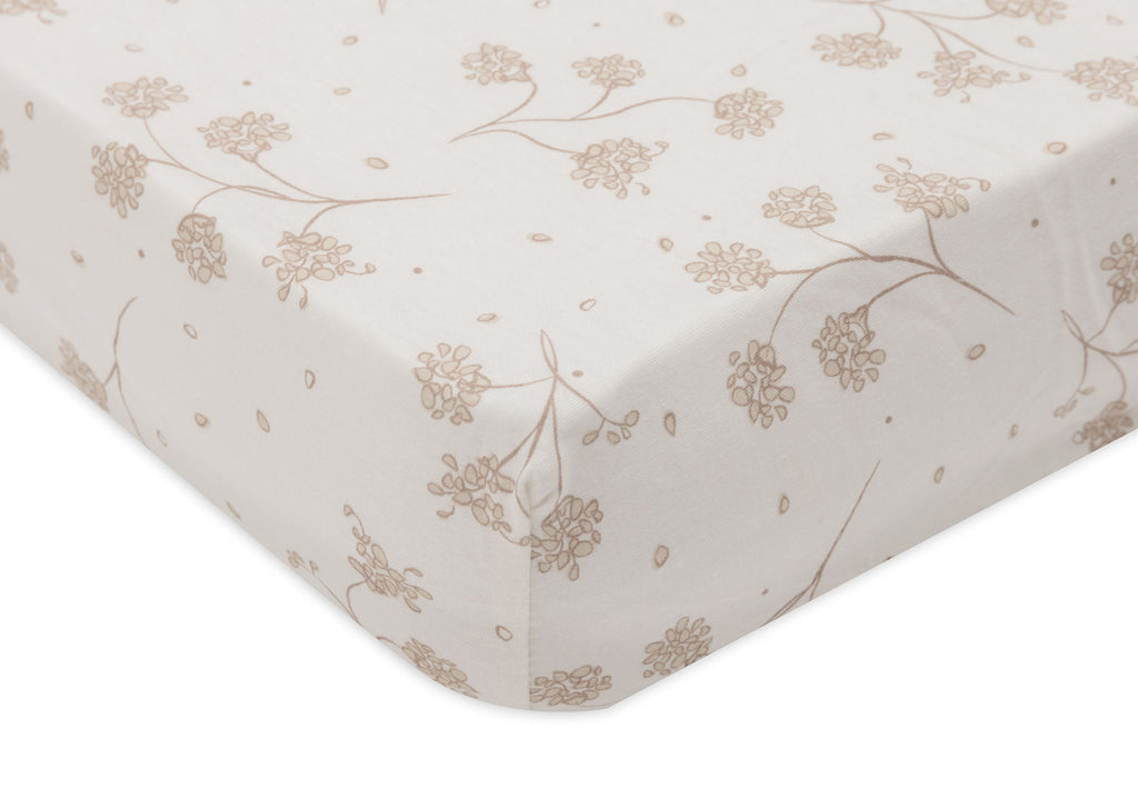 Jollein Jersey Fitted Sheet 70/75x140/150cm | Leafy Dreams