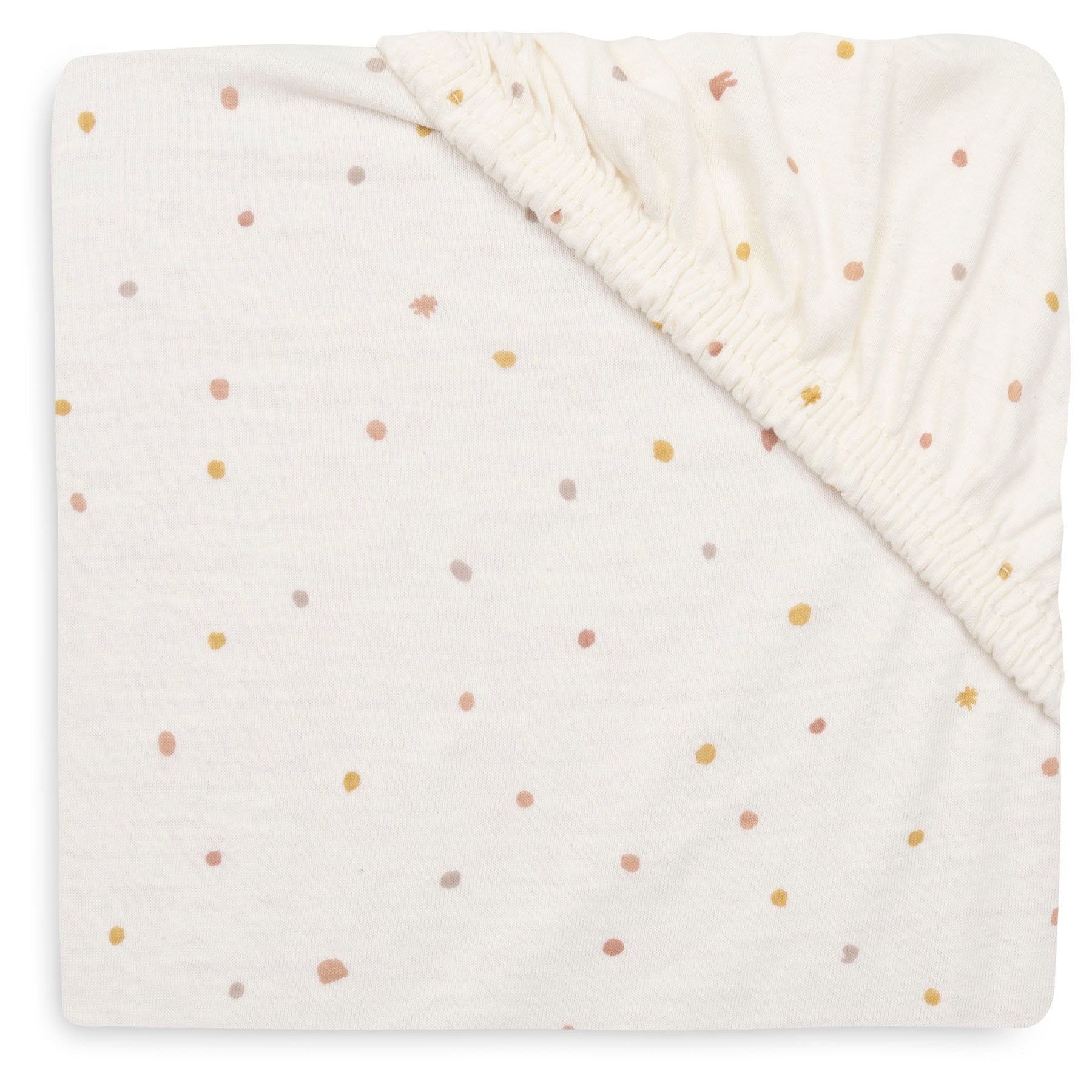 Jollein Fitted Sheet Jersey 70/75x140/150cm Kangaroots Dusty Dot