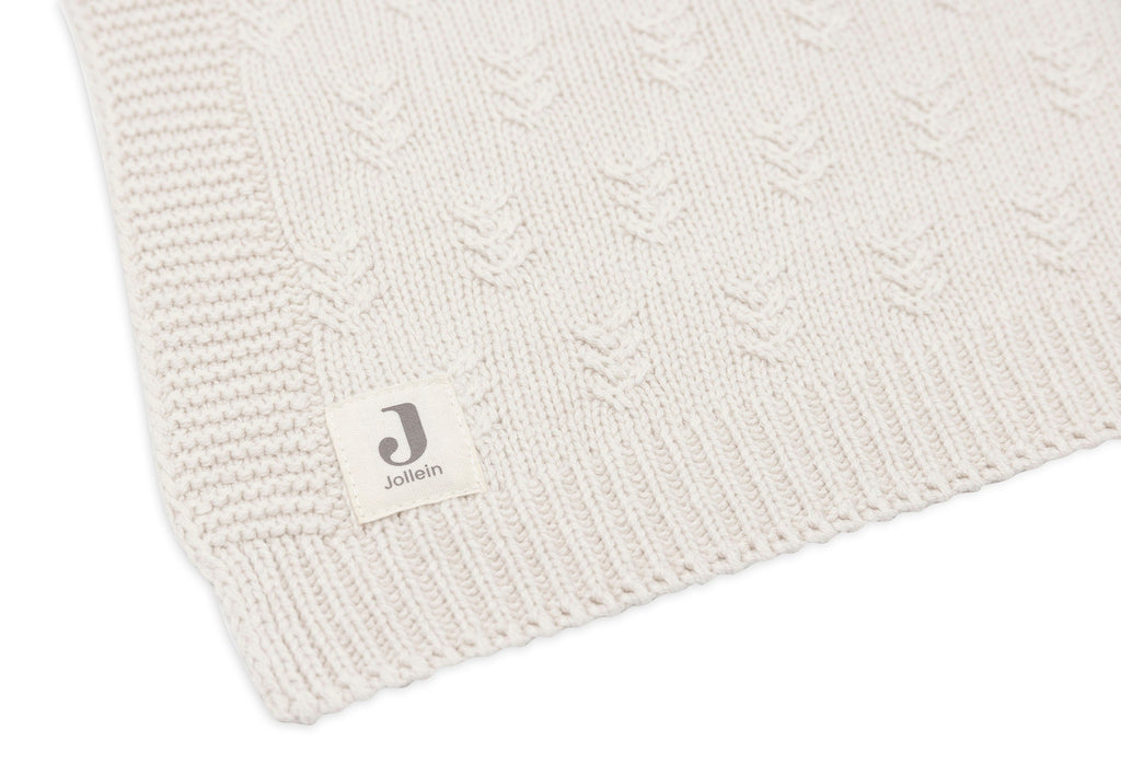 Jollein Crib Blanket 75x100cm | Grain Knit Oatmeal