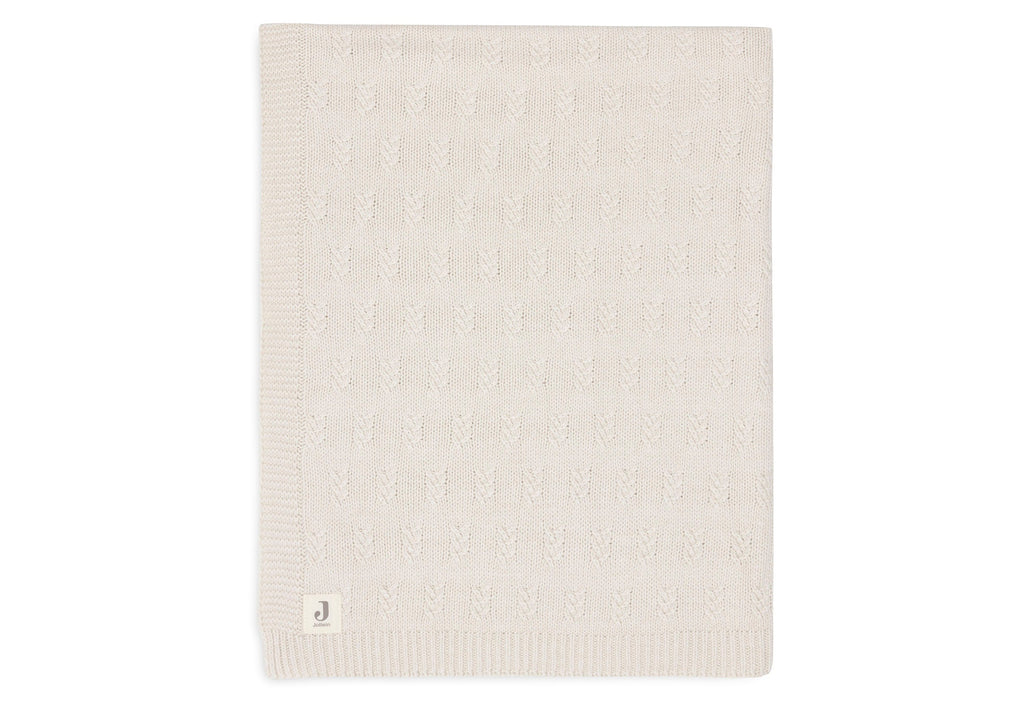 Jollein Crib Blanket 75x100cm | Grain Knit Oatmeal