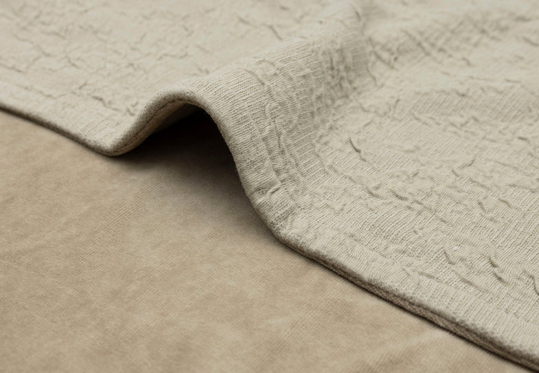 Jollein Crib Blanket 75x100cm | Soft Waves Olive Green /Velvet