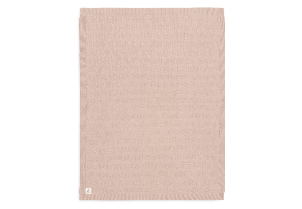 Jollein Crib Blanket 75x100cm | Grain Knit Wild Rose