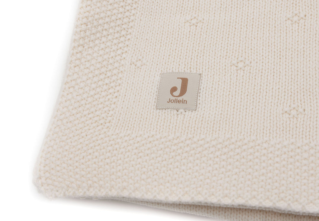 Jollein Crib Blanket 75x100cm Cozy Knit Ivory