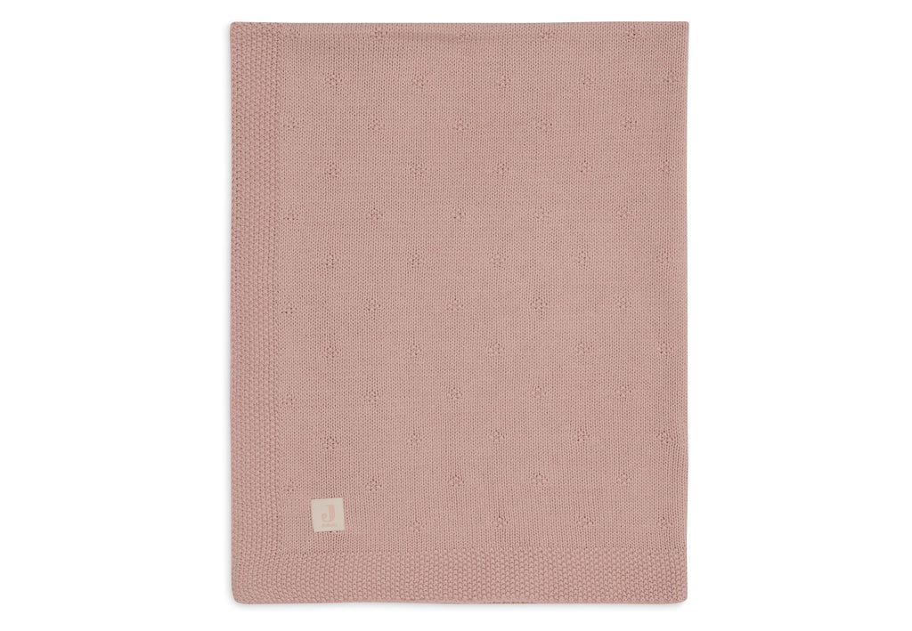 Jollein Crib Blanket 75x100cm Cozy Knit Wild Rose