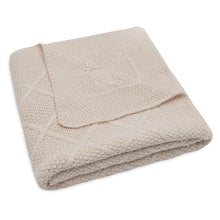 Jollein Crib Blanket 75x100cm Check Knit Oatmeal