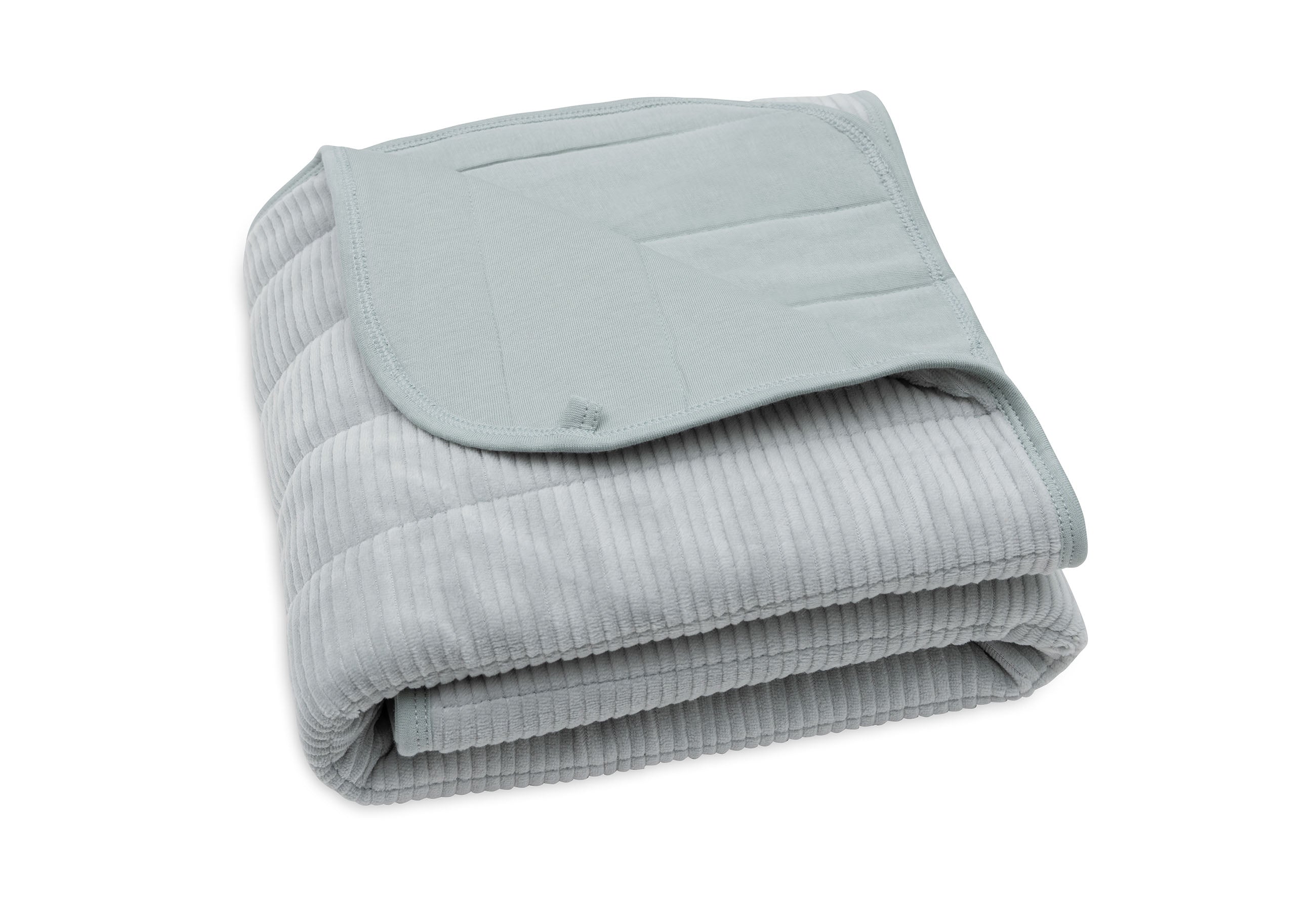 Jollein Blanket Crib 75x100cm Velvet Rib | SeaGreen