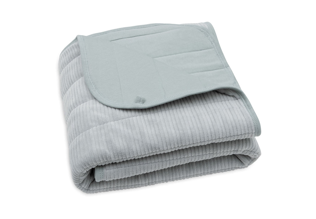 Jollein Blanket Crib 75x100cm Velvet Rib | SeaGreen