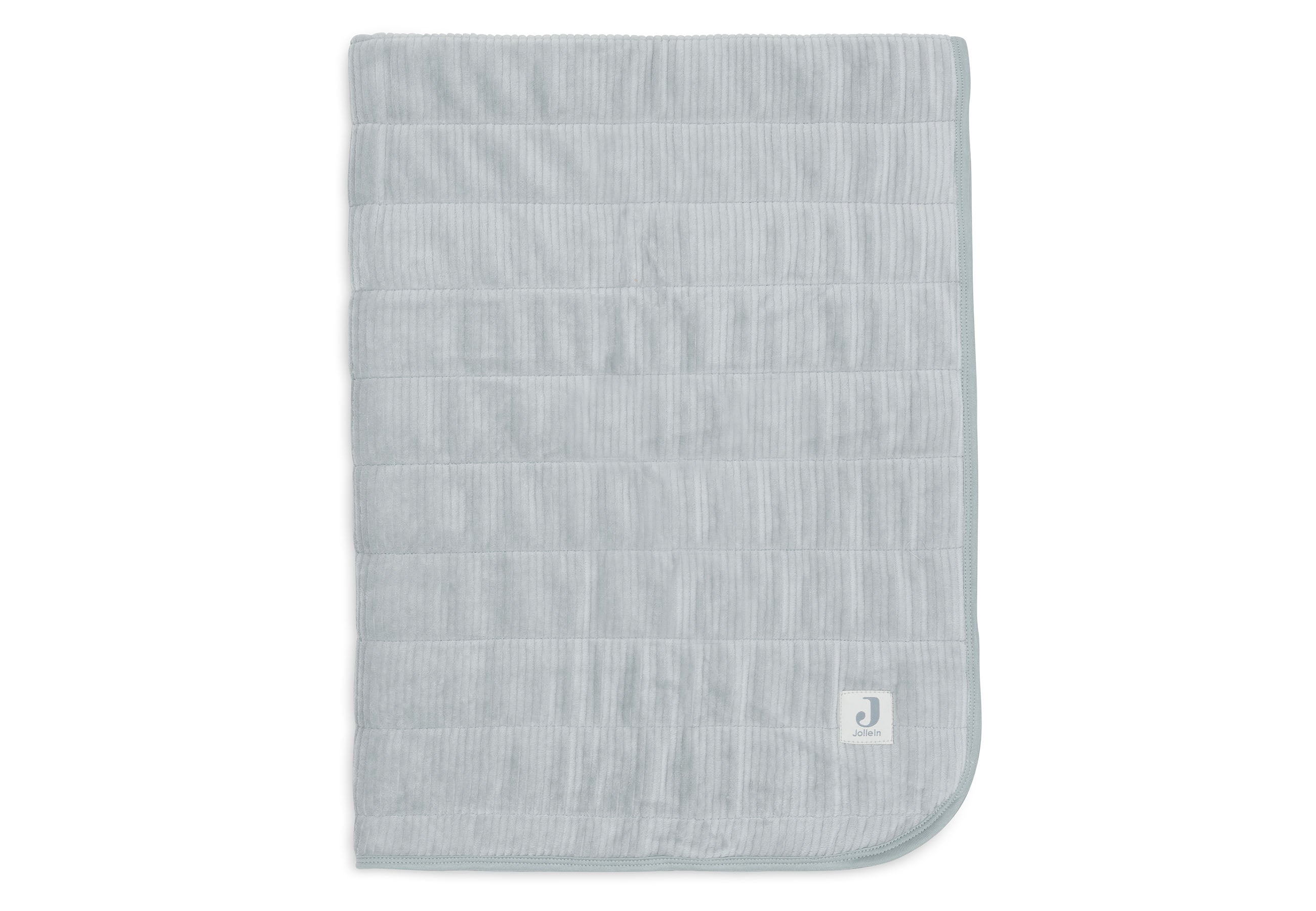 Jollein Blanket Crib 75x100cm Velvet Rib | SeaGreen