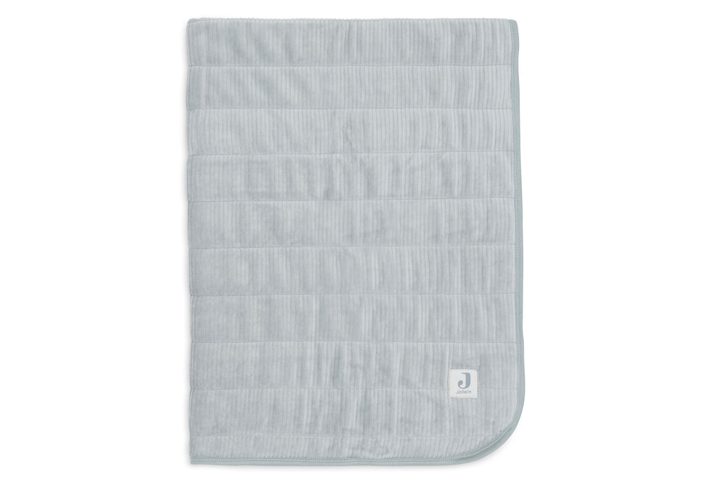 Jollein Blanket Crib 75x100cm Velvet Rib | SeaGreen