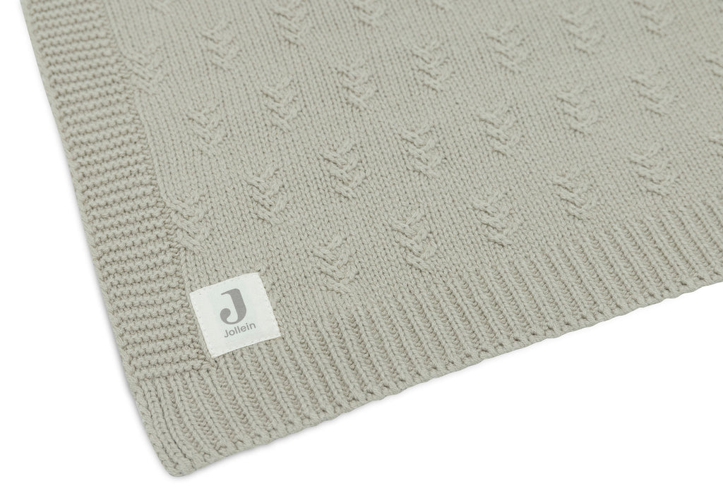 Jollein Crib Blanket 100x150cm | Grain Knit Olive Green