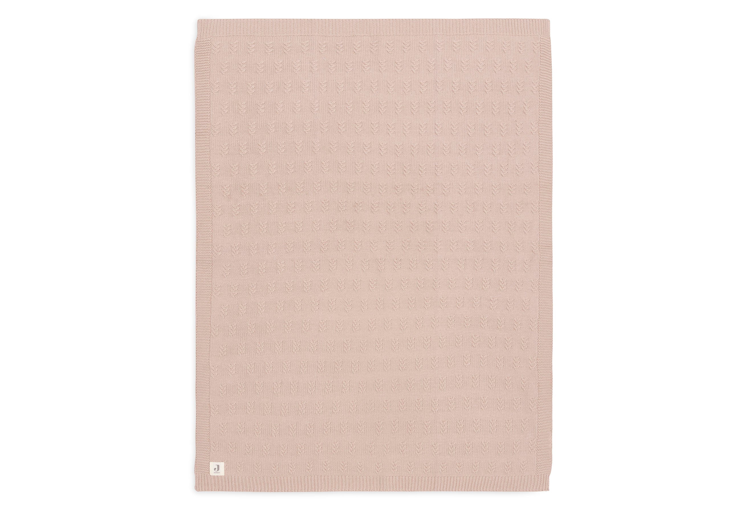 Jollein Crib Blanket 100x150cm | Grain Knit Wild Rose