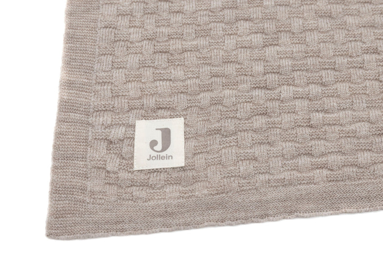 Jollein Crib Blanket 100x150cm | Weave knit merino wool funghi