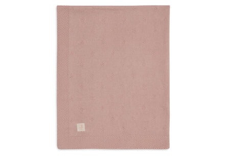 Jollein Crib Blanket 100x150cm Cozy Knit Wild Rose