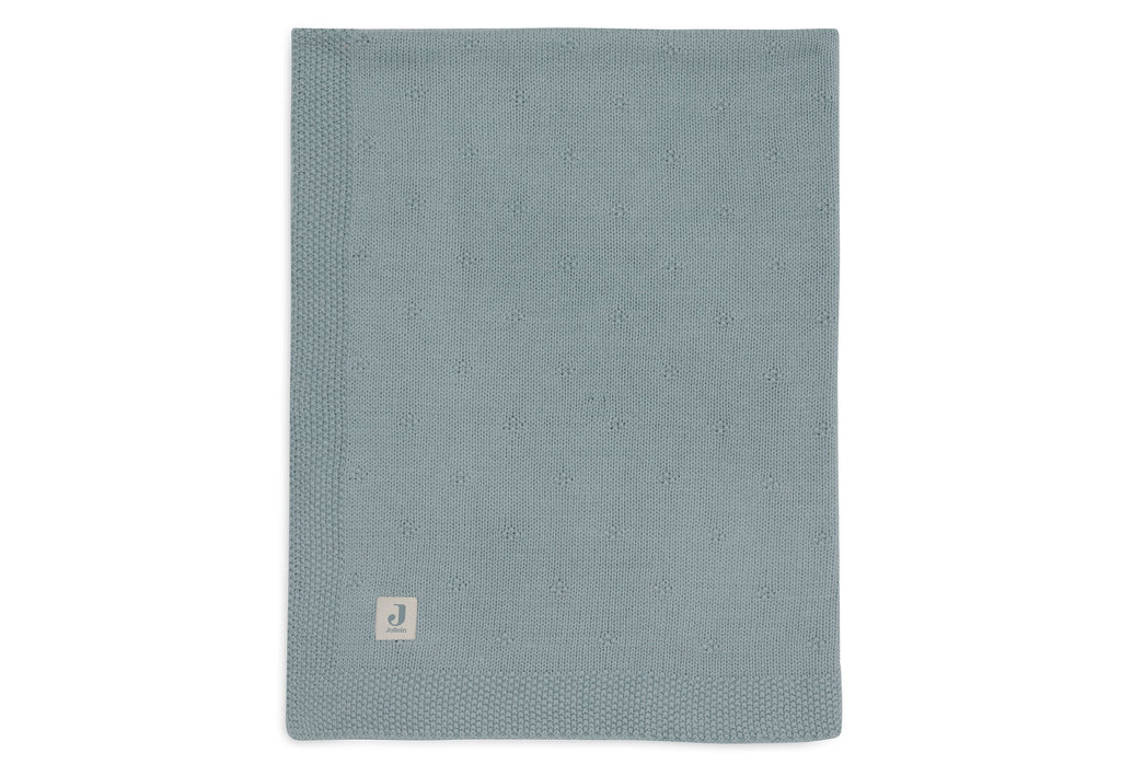 Jollein Crib Blanket 100x150cm Cozy Knit Sea Green