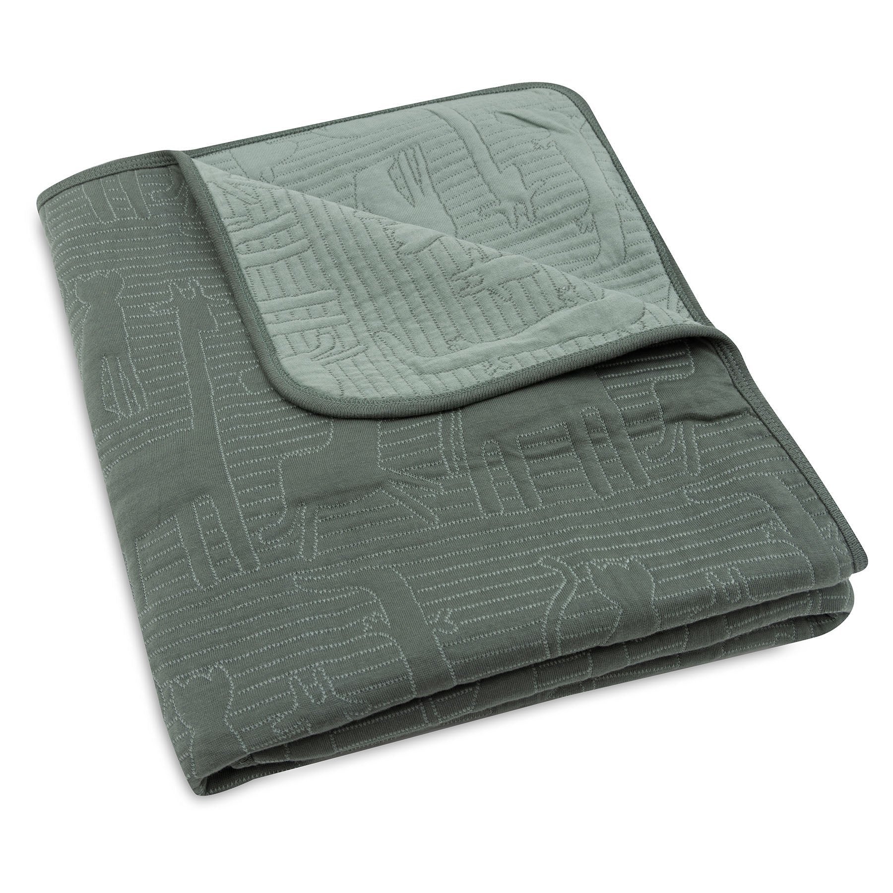 Jollein Crib Blanket 100x150cm Jungle Jambo Ash Green/Laurel