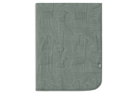 Jollein Crib Blanket 100x150cm Jungle Jambo Ash Green/Laurel