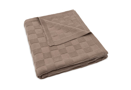 Jollein Blanket Crib 100x150cm Box Knit | Milky Coffee | Gots