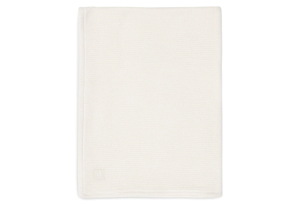 Jollein Crib Blanket Fleece 75x100cm | Basic Knit Ivory /Coral