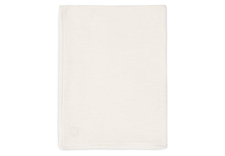 Jollein Crib Blanket Fleece 75x100cm | Basic Knit Ivory /Coral