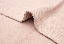 Jollein Crib Blanket 75x100cm | Grain Knit Wild Rose /Velvet