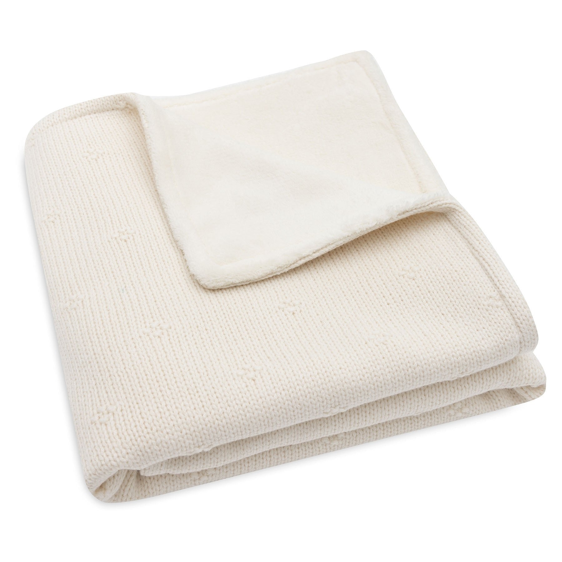 Jollein Crib Blanket 75x100cm Cozy Knit Ivory/Velvet