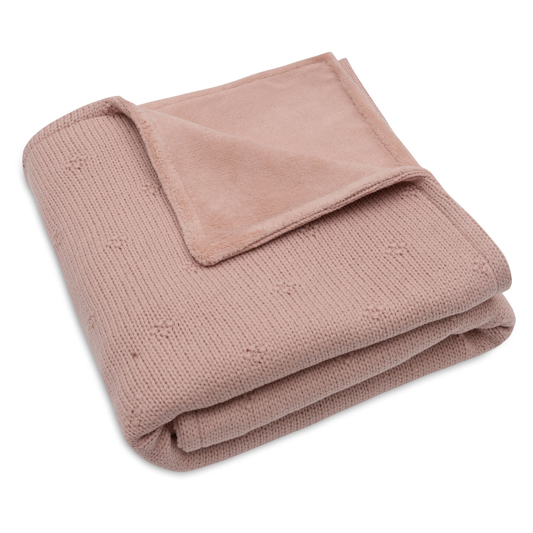 Jollein Crib Blanket 75x100cm Cozy Knit Wild Rose/Velvet